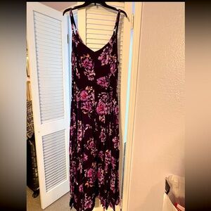 Purple and pink floral maxi dress! Worn once! Perfect condition! Torrid- size 12